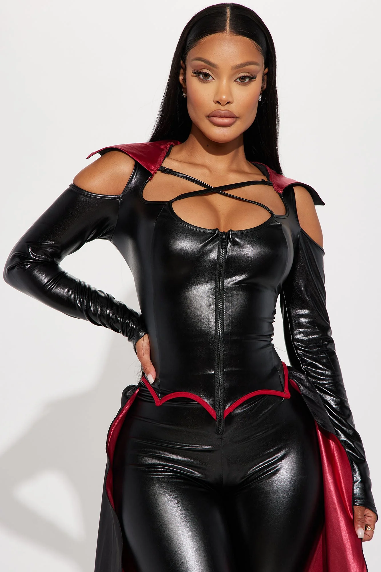 Vampire Of Your Dreams 1 Piece Costume Set - Black/Red