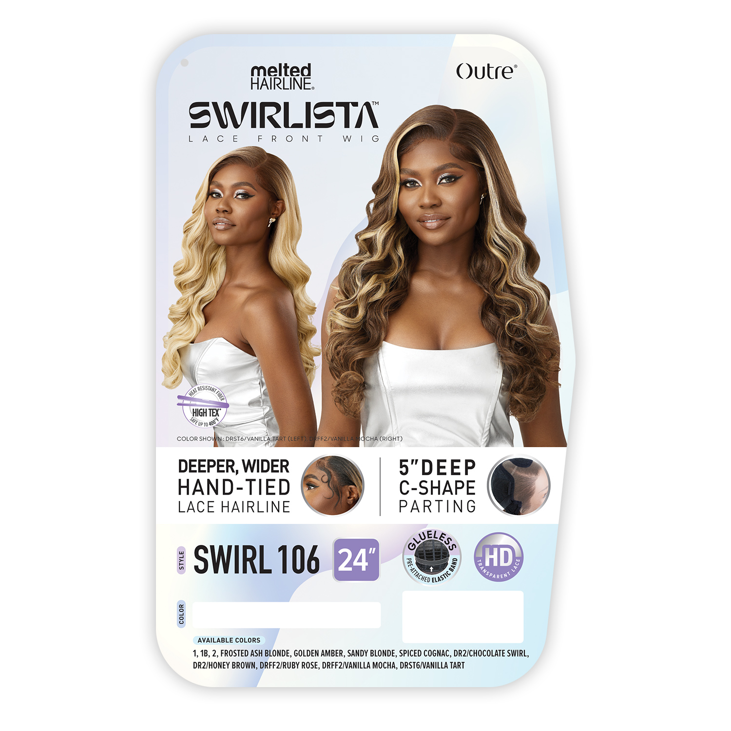 Outre HD Lace Front Wig Melted Hairline Glueless Swirlista Swirl 106