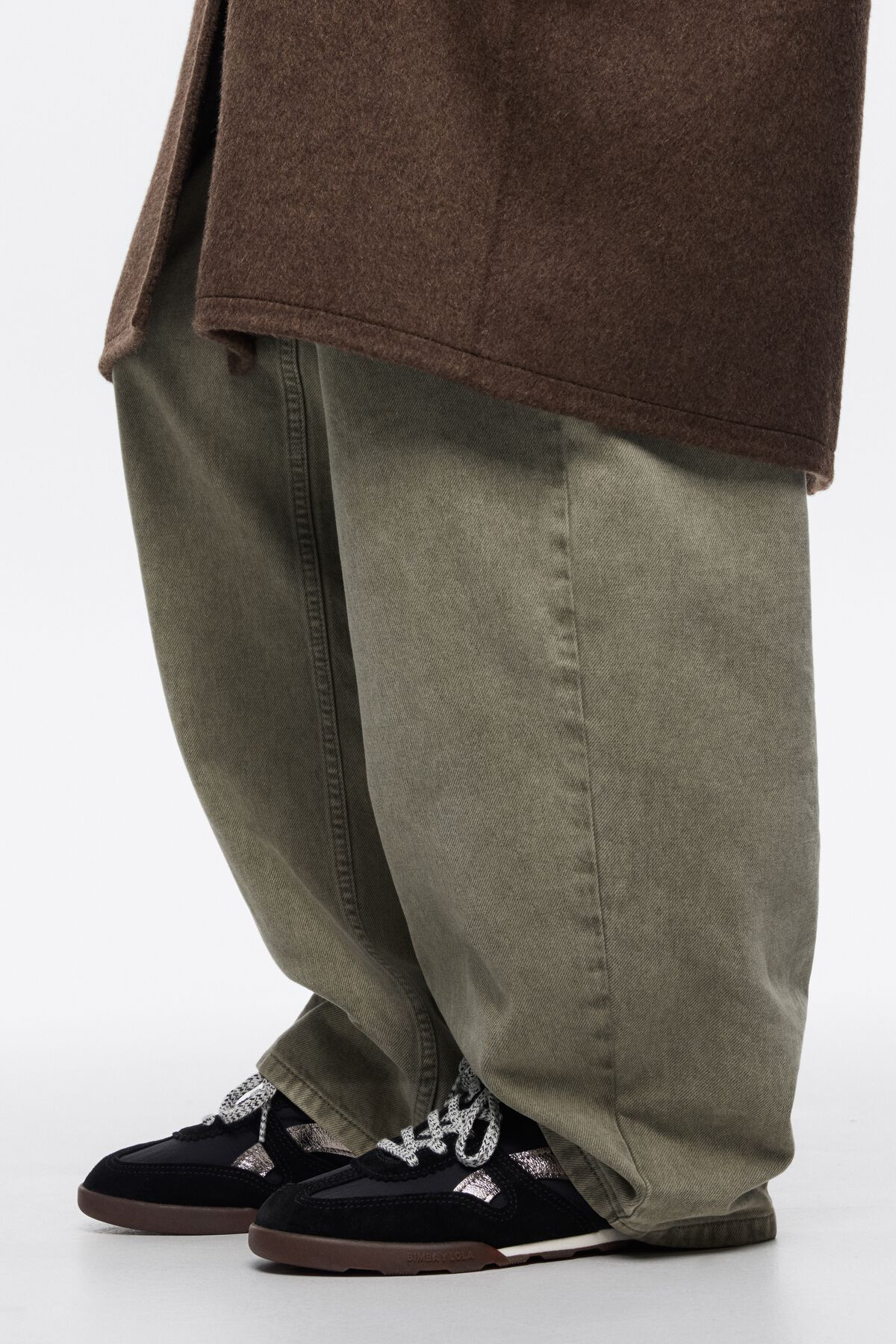 Black suede and nylon 13 16 indoor sneaker