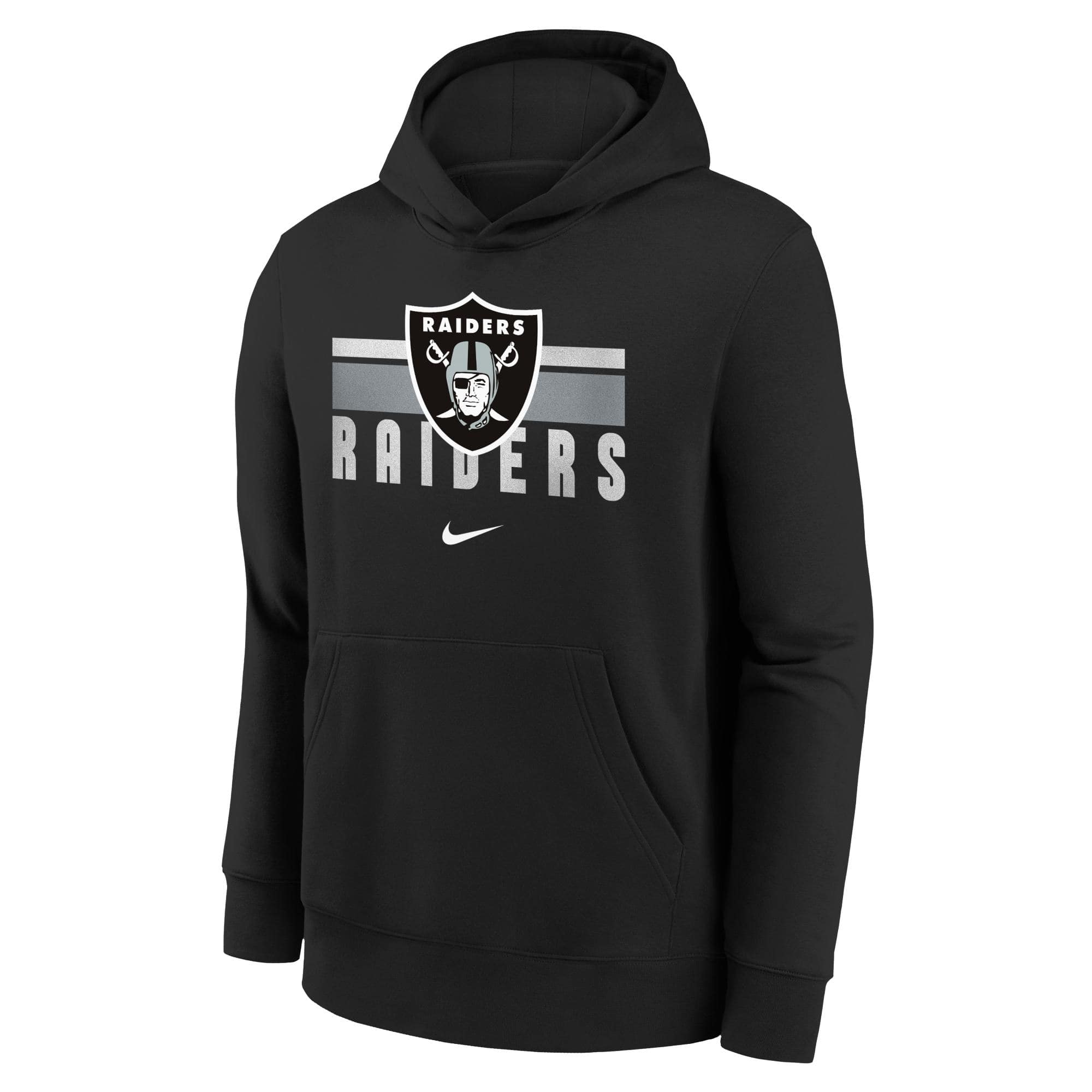 Las Vegas Raiders NFL Team Stripes Nike Club Hoodie (YOUTH)