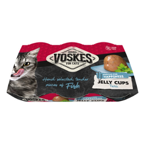 Voskes Jelly Cups Cat Treat - Tuna - 6 x 25 g