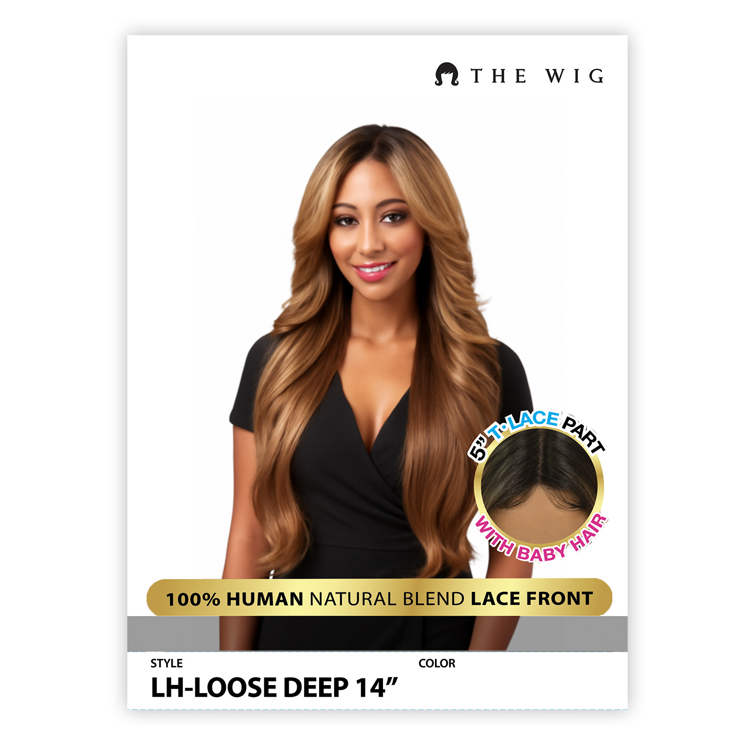The Wig Human Hair Blend Wig Glueless I Part Lace LHP-Wind