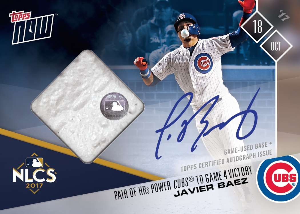 Autographed Game Used Base Card # to 49 - Javier Baez Pair Of HRs Power Cubs to Victory - TOPPS NOW®