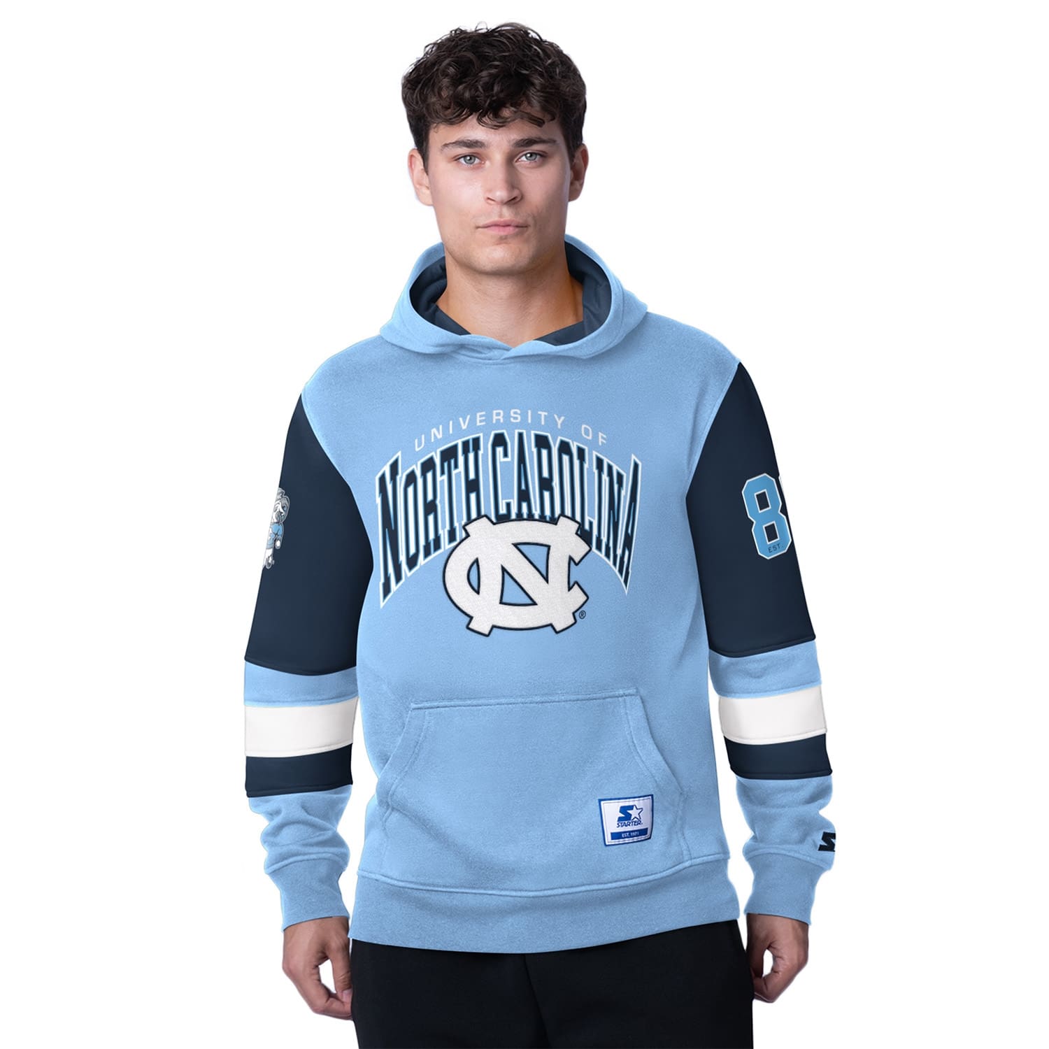 North Carolina Tar Heels Starter End Zone NCAA Hoodie Blue