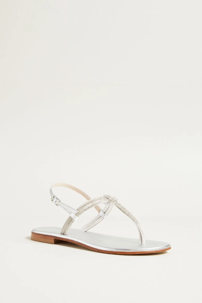 Rhinestone sandals - SILVER