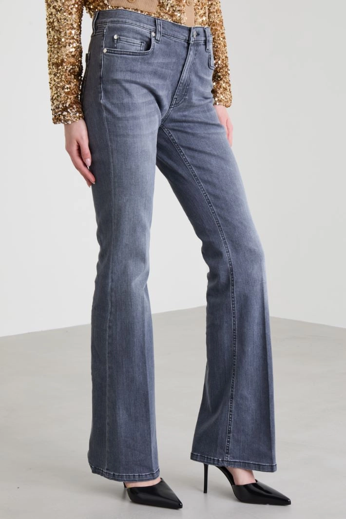 Flared jeans - GREY