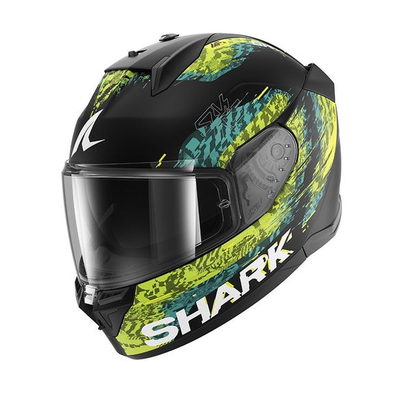 Shark D-SKWAL 3 SPEED-VIB Full Face Helmet - Black / GreenRef: SH1841