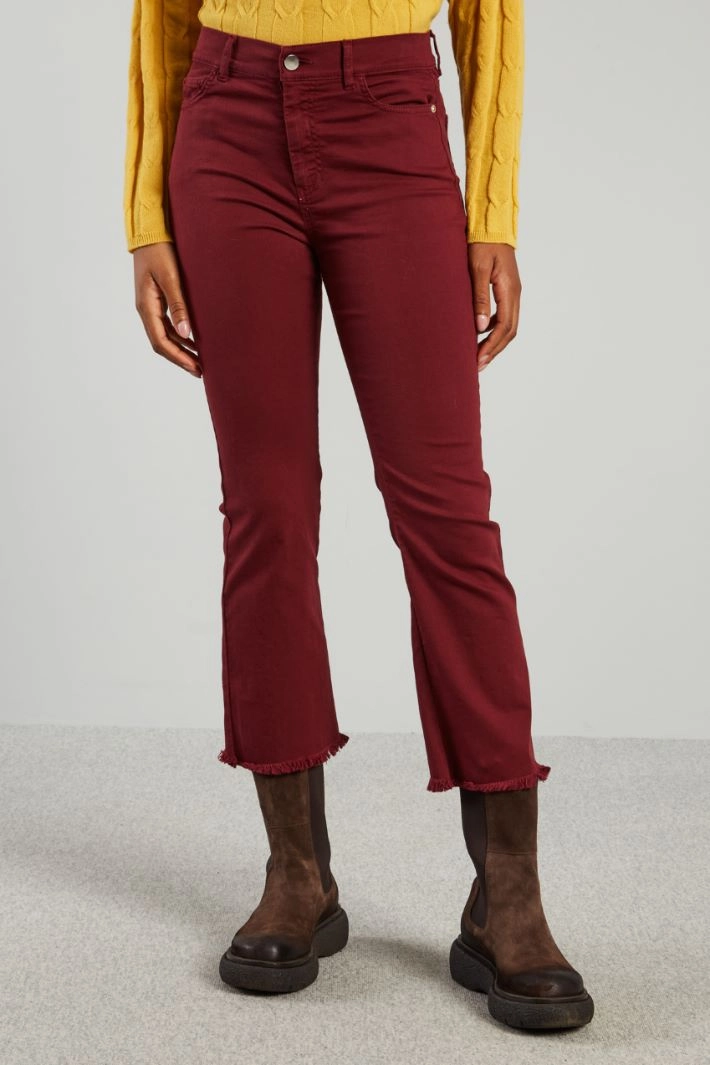 Flared bull trousers - RED