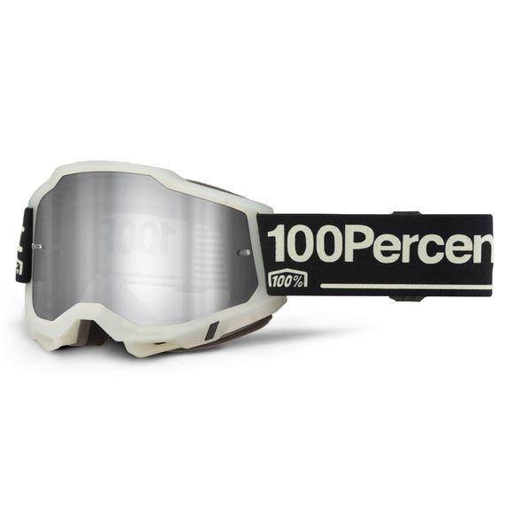 Masque cross 100% ACCURI 2 Glow - Ecran Mirror Silver 2025 - Noir / GrisRef : CE1474 / 50014-00048