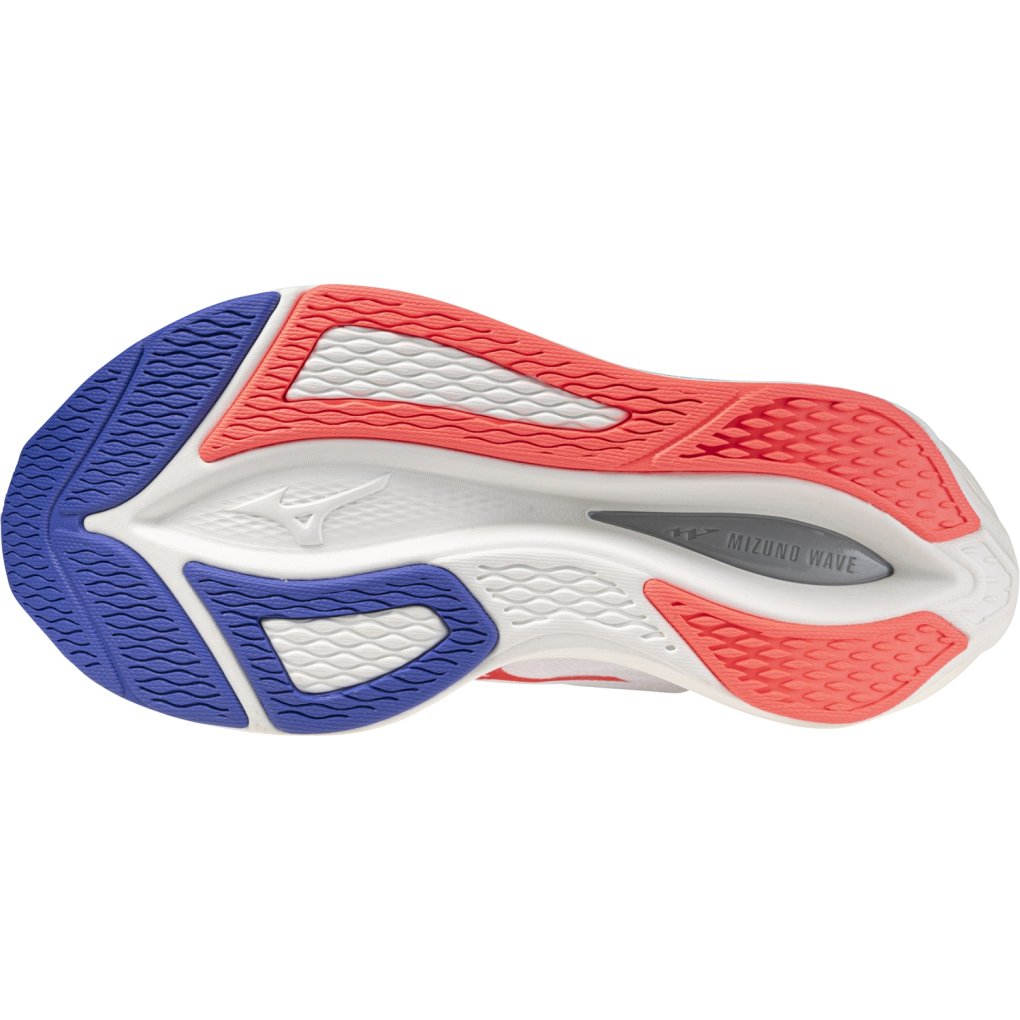 Mizuno Wave Rebellion Flash 3 Running Shoes Women - White/Striking Coral/Iris Bloom
