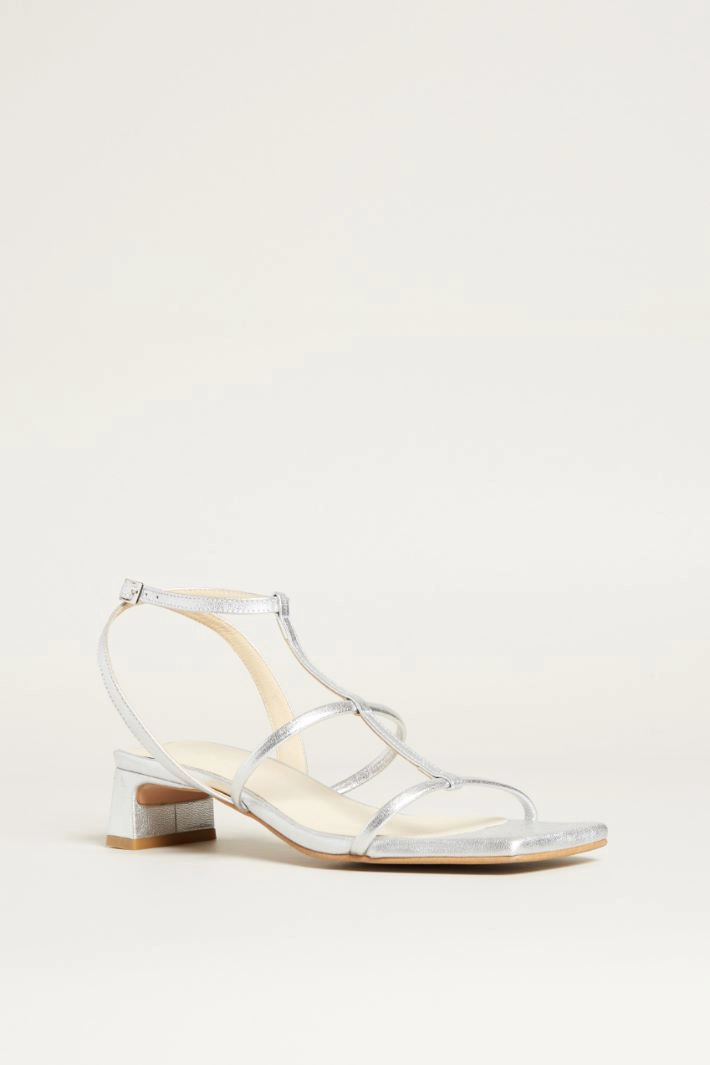 Heeled sandals - SILVER