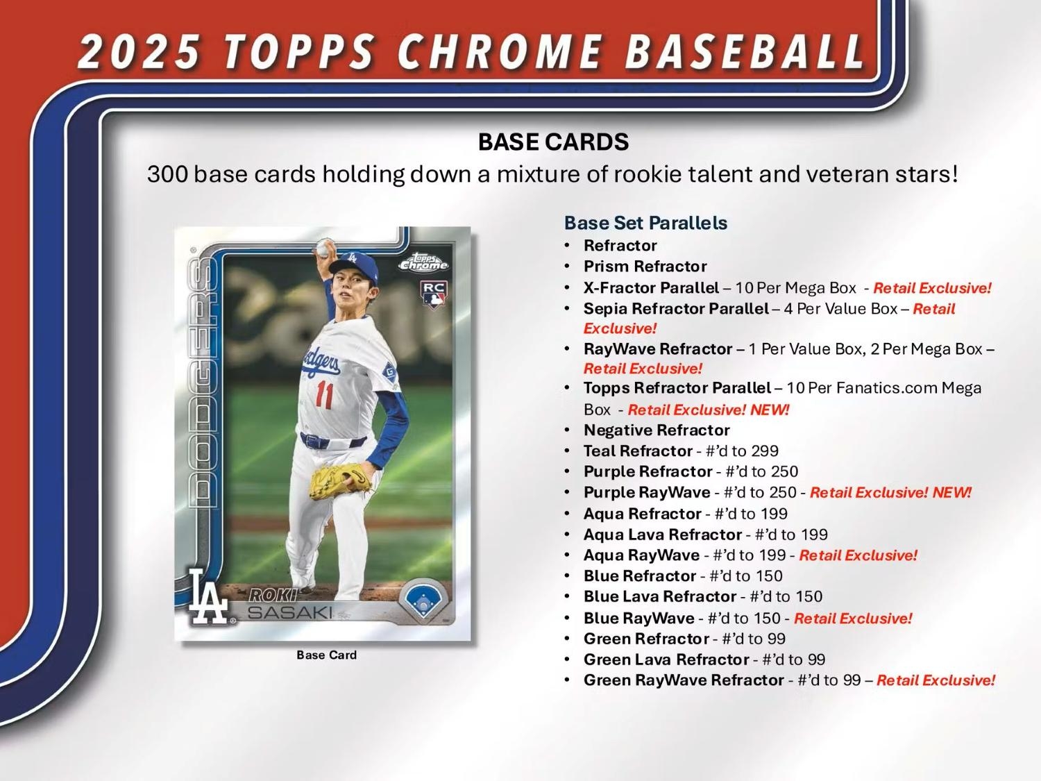 2025 Topps Chrome Baseball MLB Blaster Box