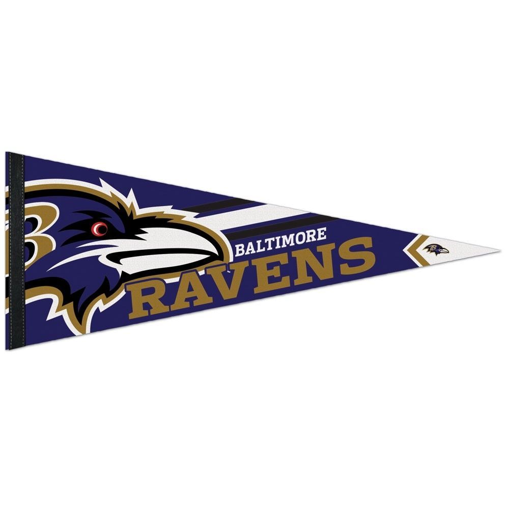 Baltimore Ravens Big Logo Premium Football NFL Pennant