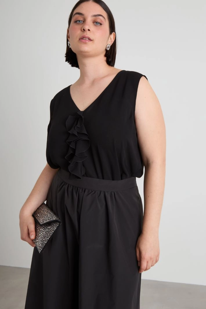 Georgette top - BLACK