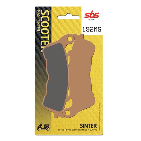 SBS 192MS Sinter Sintered Metal front brake padsRef: 192MS / 192100