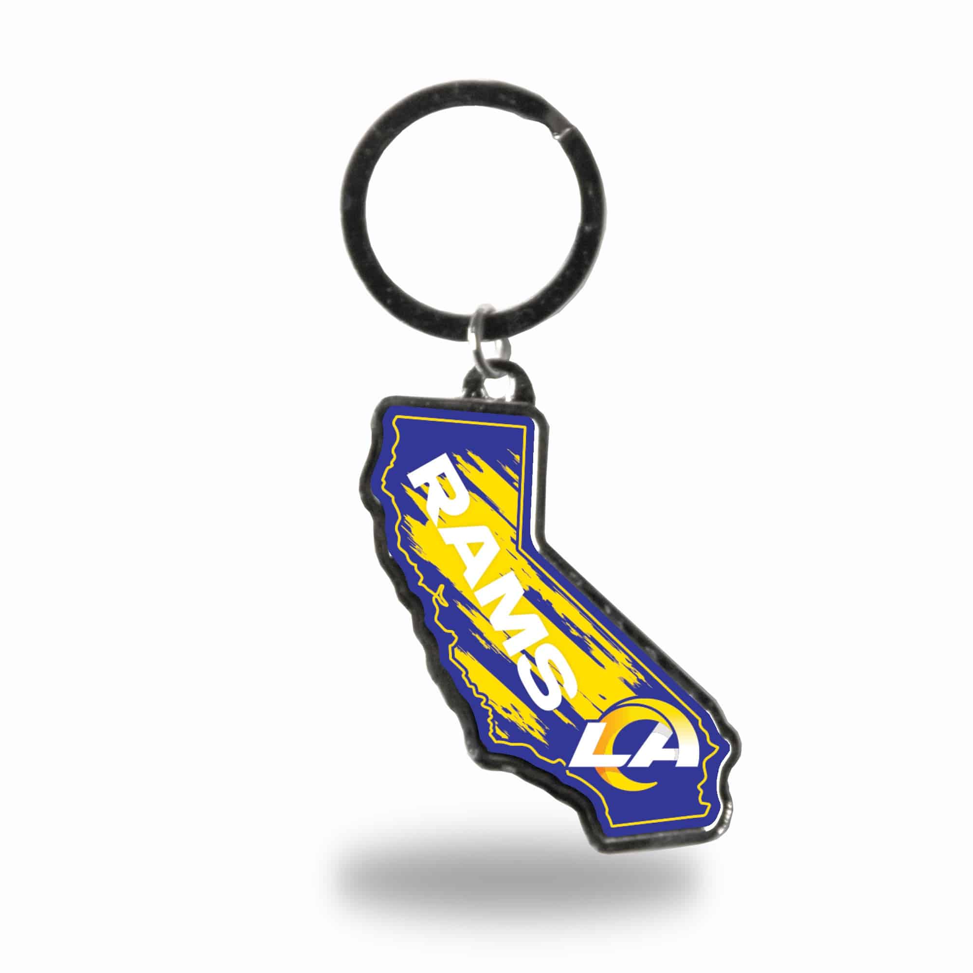 Los Angeles Rams State Shaped NFL Key Ring