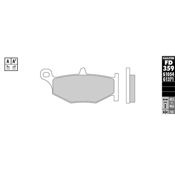 Galfer Sinter Metal Sintered Rear Brake PadsRef: FD359G1054