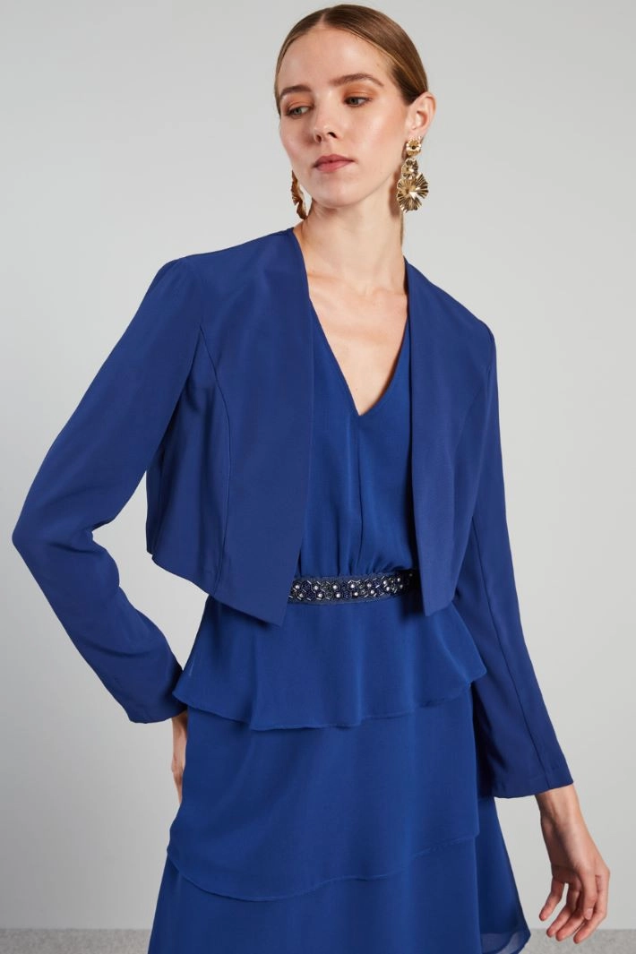 Envers satin bolero jacket - BLUETTE