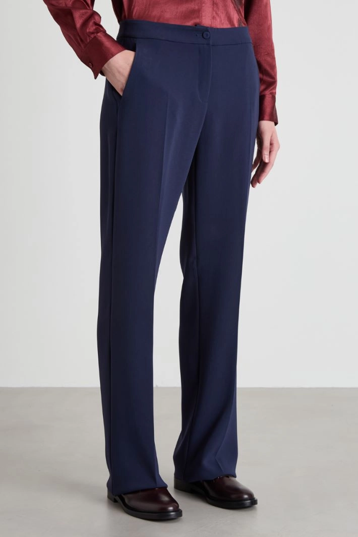Fluid cady trousers - BLUE
