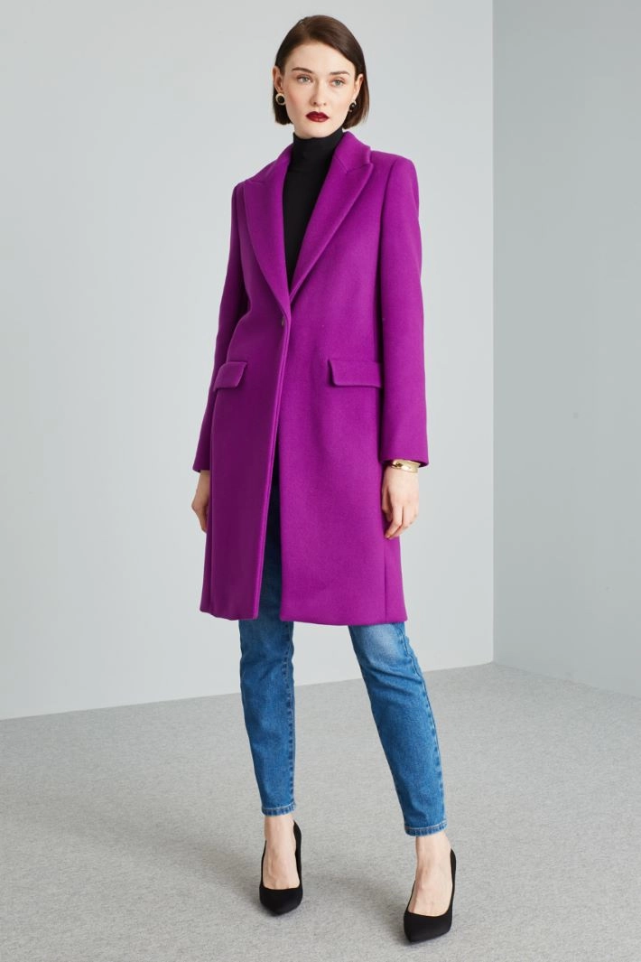 Single button coat - CYCLAMEN