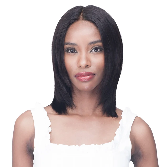 Bobbi Boss 100% Unprocessed Remy HD Lace Part Bundle Hair Wig -STRAIGHT 12
