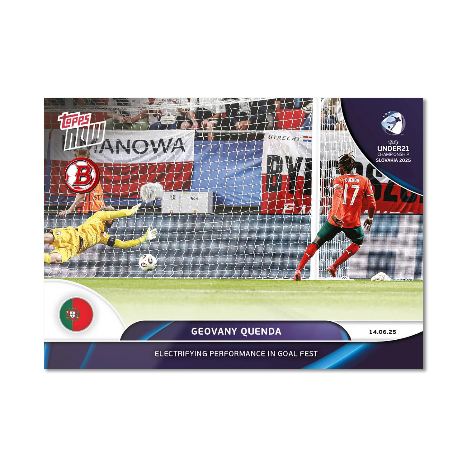 Geovany Quenda - 2025 UEFA Euro U-21 Topps NOW® - Card 3