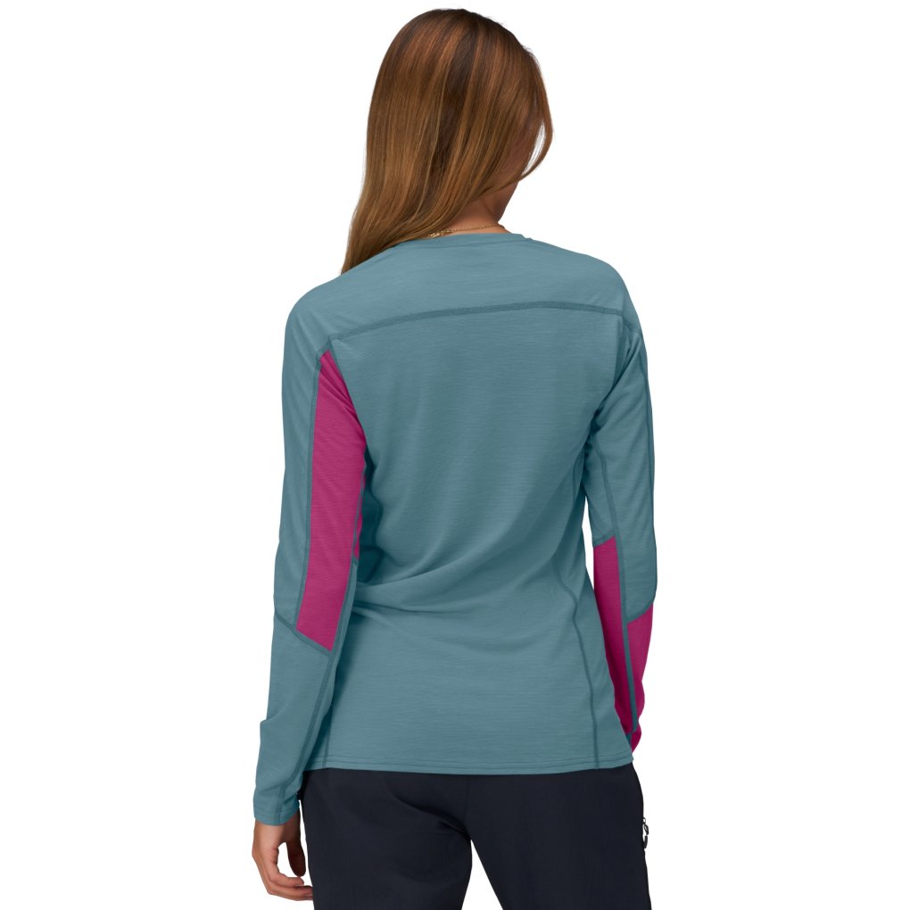 Norrona falketind equaliser merino round Neck Shirt Women - Festival Fuchsia