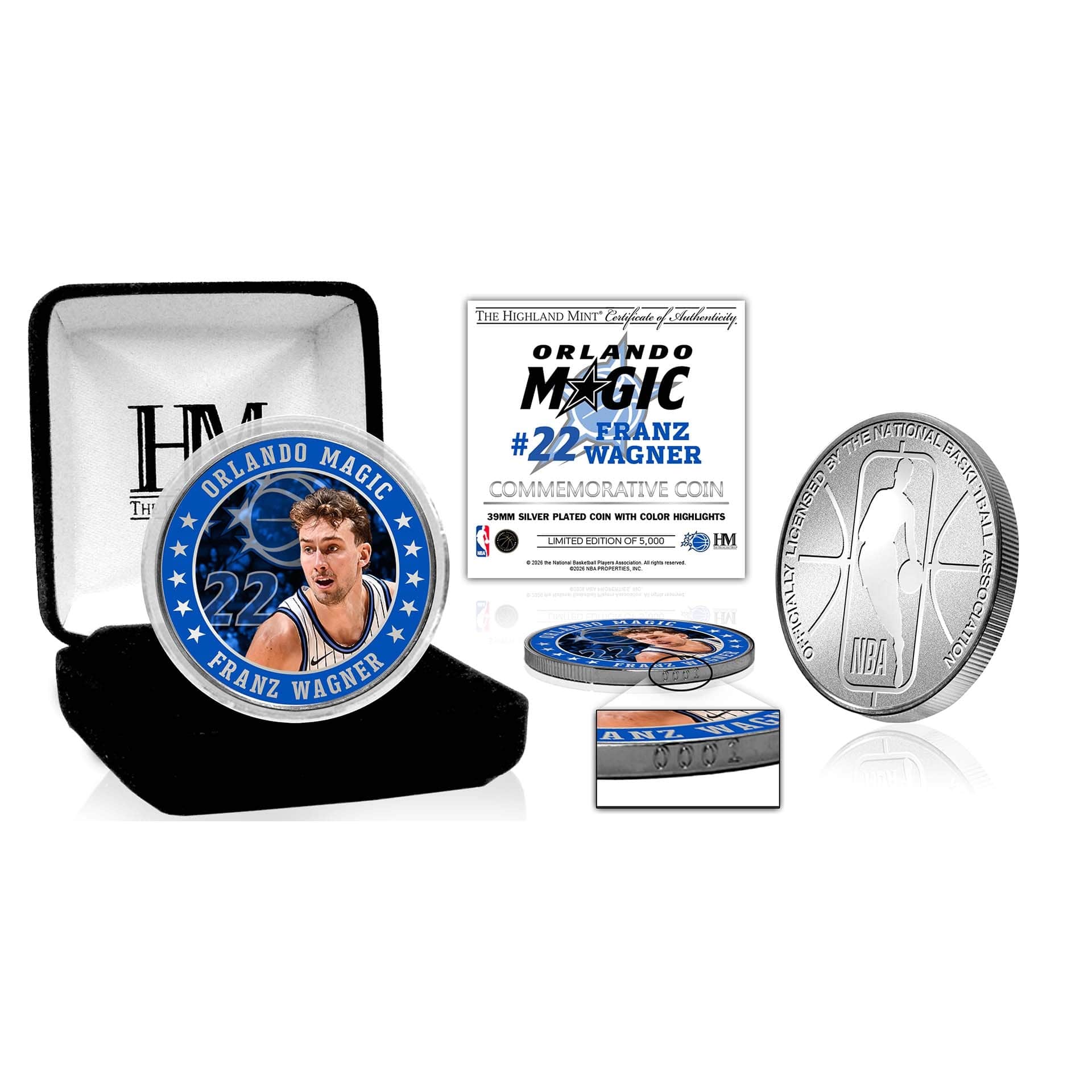 Franz Wagner Orlando Magic Silver Plated Commemorative Coin