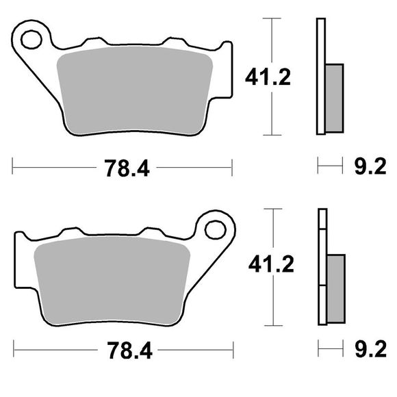SBS 675CS Organic Rear Brake PadsRef: 675CS / 675110