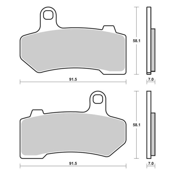 Plaquettes de freins Brembo sinter métal fritté avantRef : BM0022 / 07HD17SA