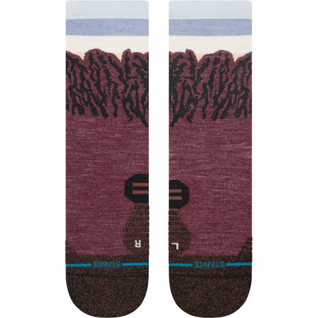 Stance The Ridge Light Wool Crew Socks Women - wine