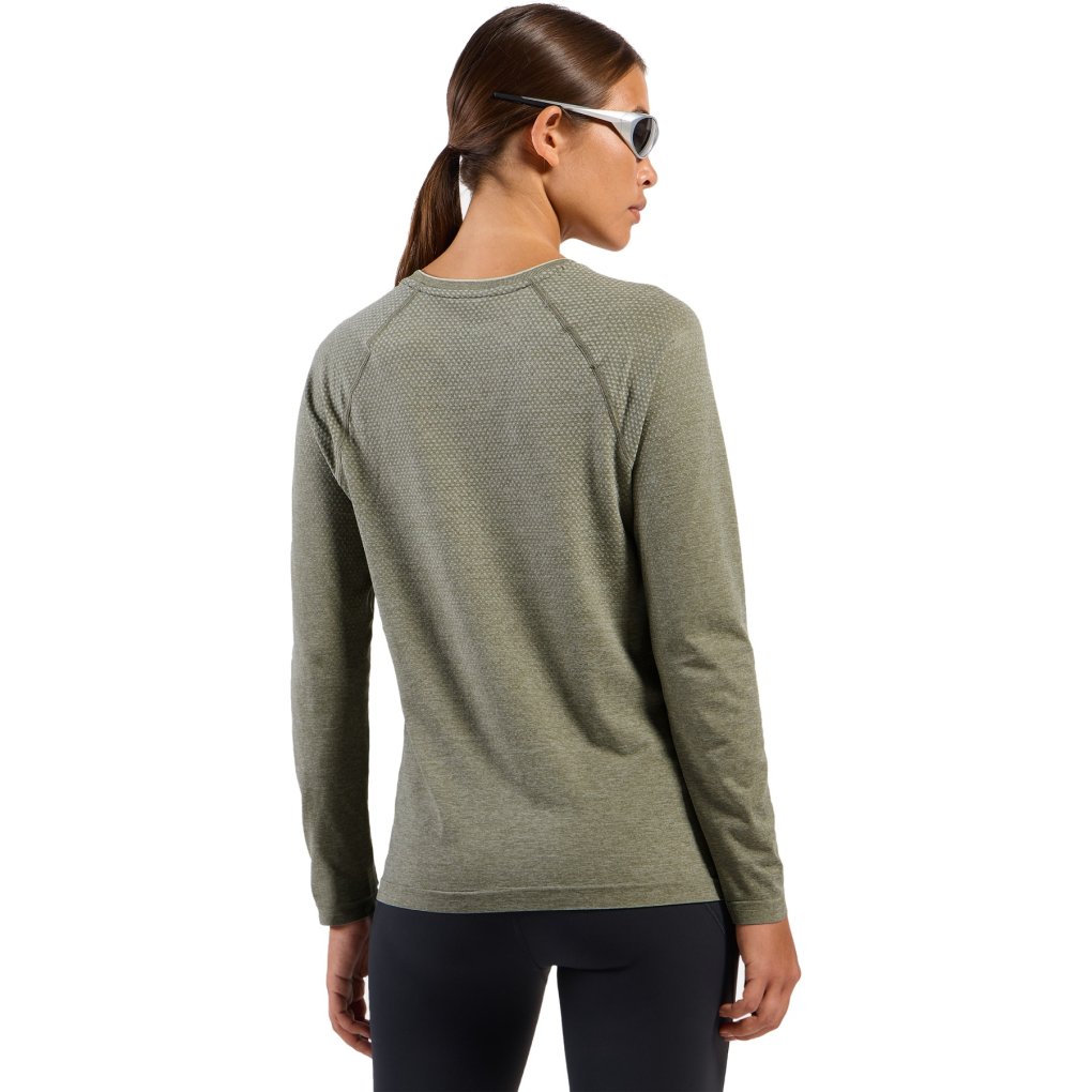 Odlo Essentials Seamless Long Sleeve Running Shirt 2.0 Women - vetiver melange