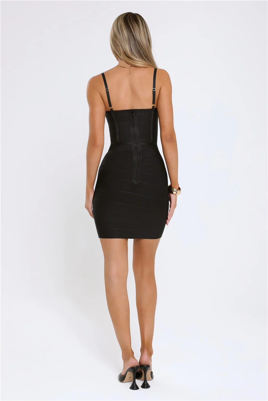 Iconic Edge Bandage Mini Dress Black