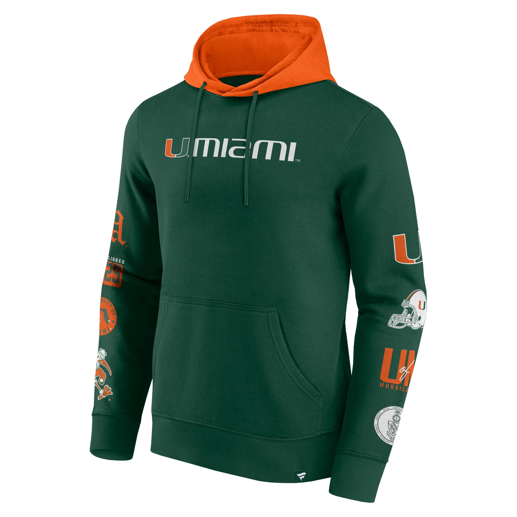 Miami Hurricanes Colorblock Badge NCAA Hoodie