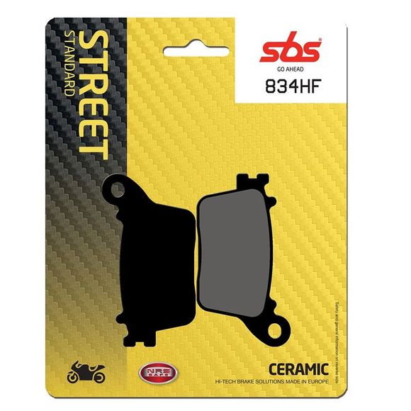 SBS 834HF Organic Rear Brake PadsRef: 834HF / 834000
