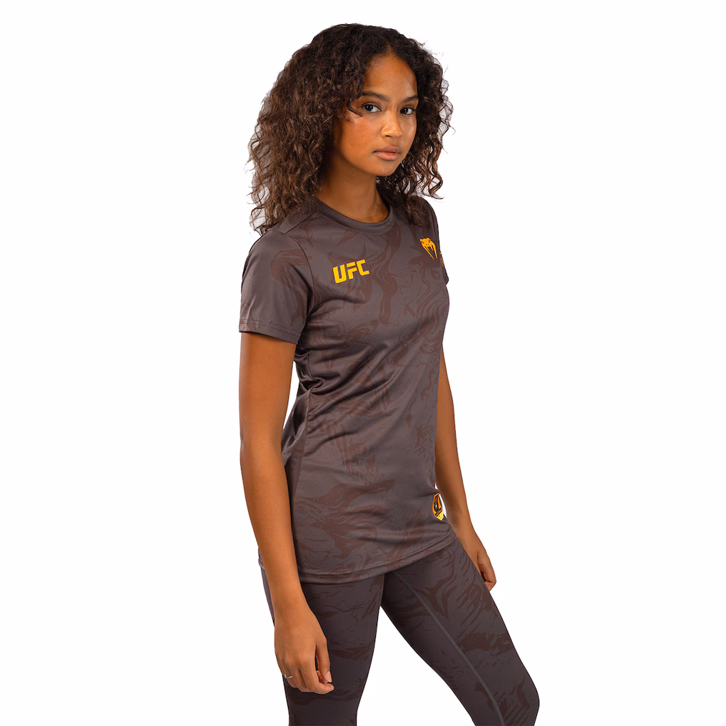 Women's UFC Fusion by Venum Brown Fight Week Dry Tech T-Shirt