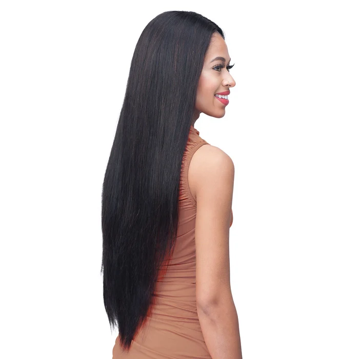 Bobbi Boss 100% Unprocessed Remy HD Lace Part Bundle Hair Wig - STRAIGHT 28