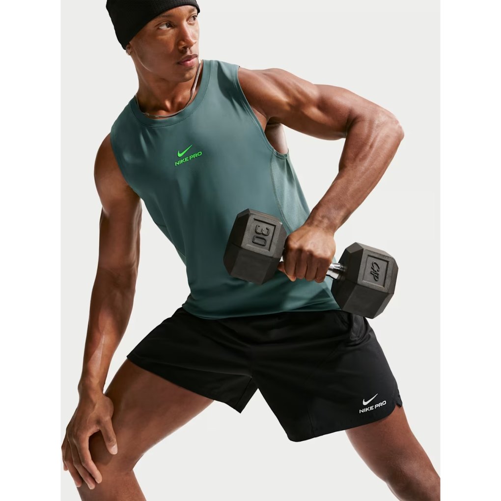 Nike Pro Dri-FIT Training Tank Top Men - mineral slate/green strike IF2805-382