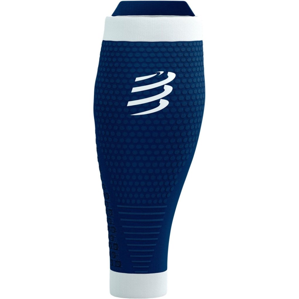 Compressport R2 3.0 Compression Calf Sleeves - estate blue/white