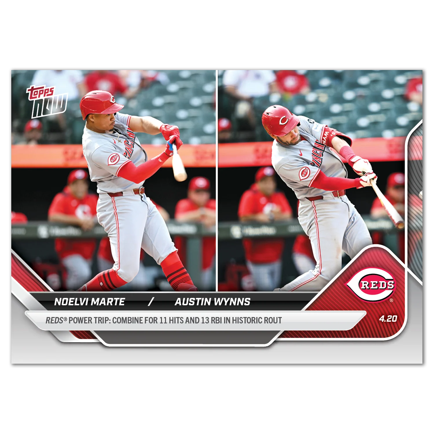 Noelvi Marte/Austin Wynns - 2025 MLB Topps NOW® - Card 91