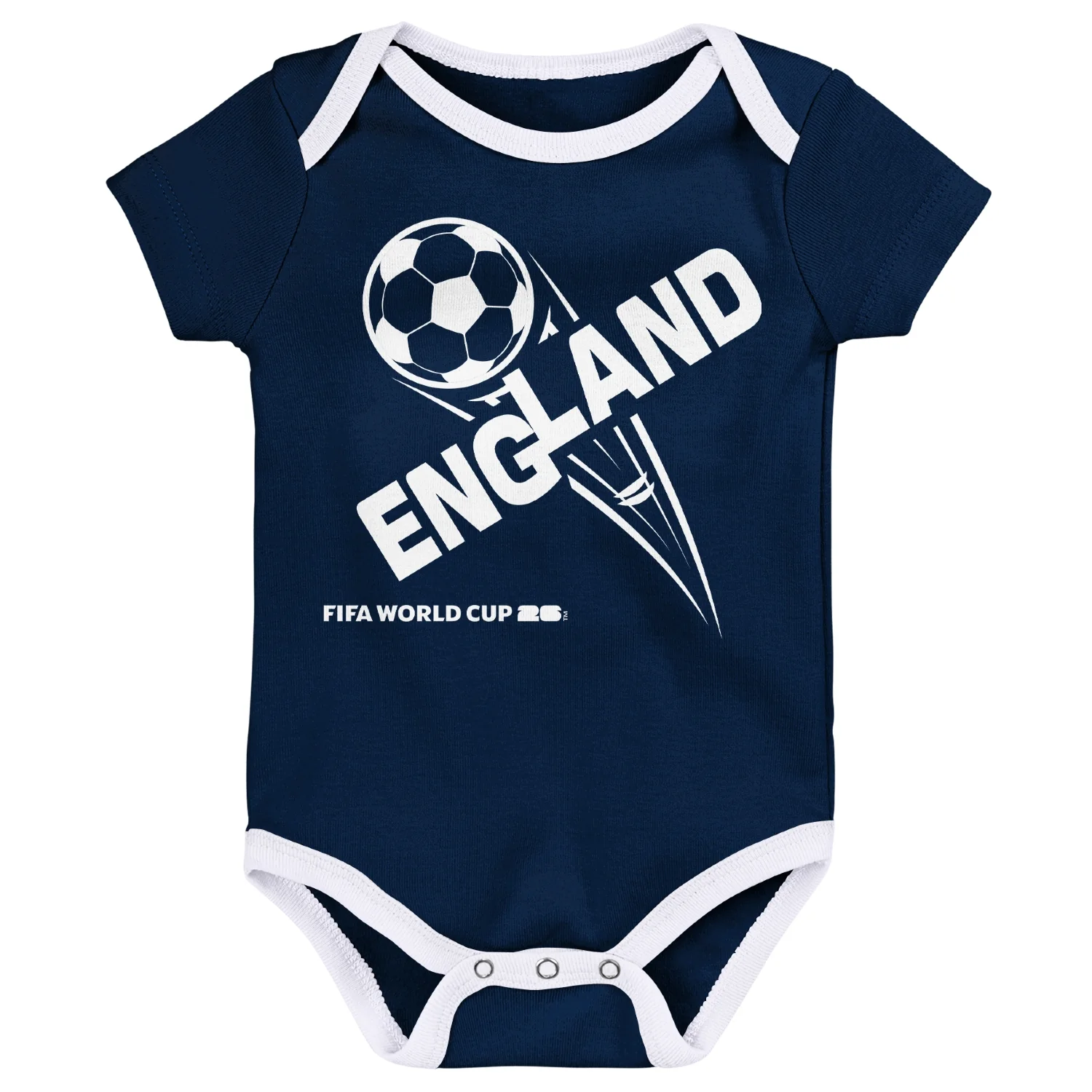 2026 Soccer Fan Collection England Onesie 3 Pack - Infant