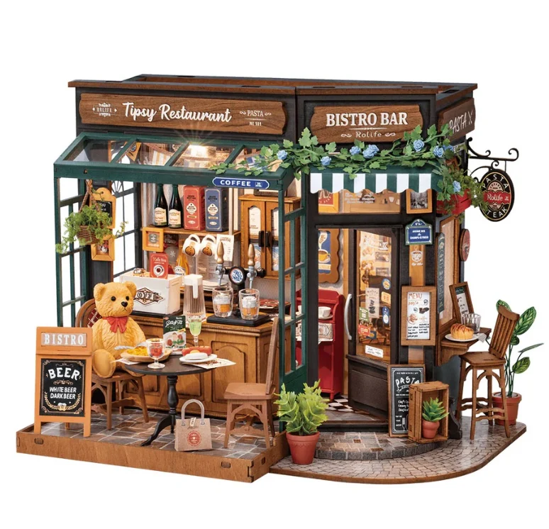 Tipsy Restaurant DIY Miniature House Robotime DG167