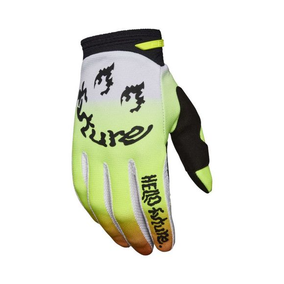 Gants cross Fox 180 - HELLO FUTURE 2025 - Blanc / JauneRef : FX5709