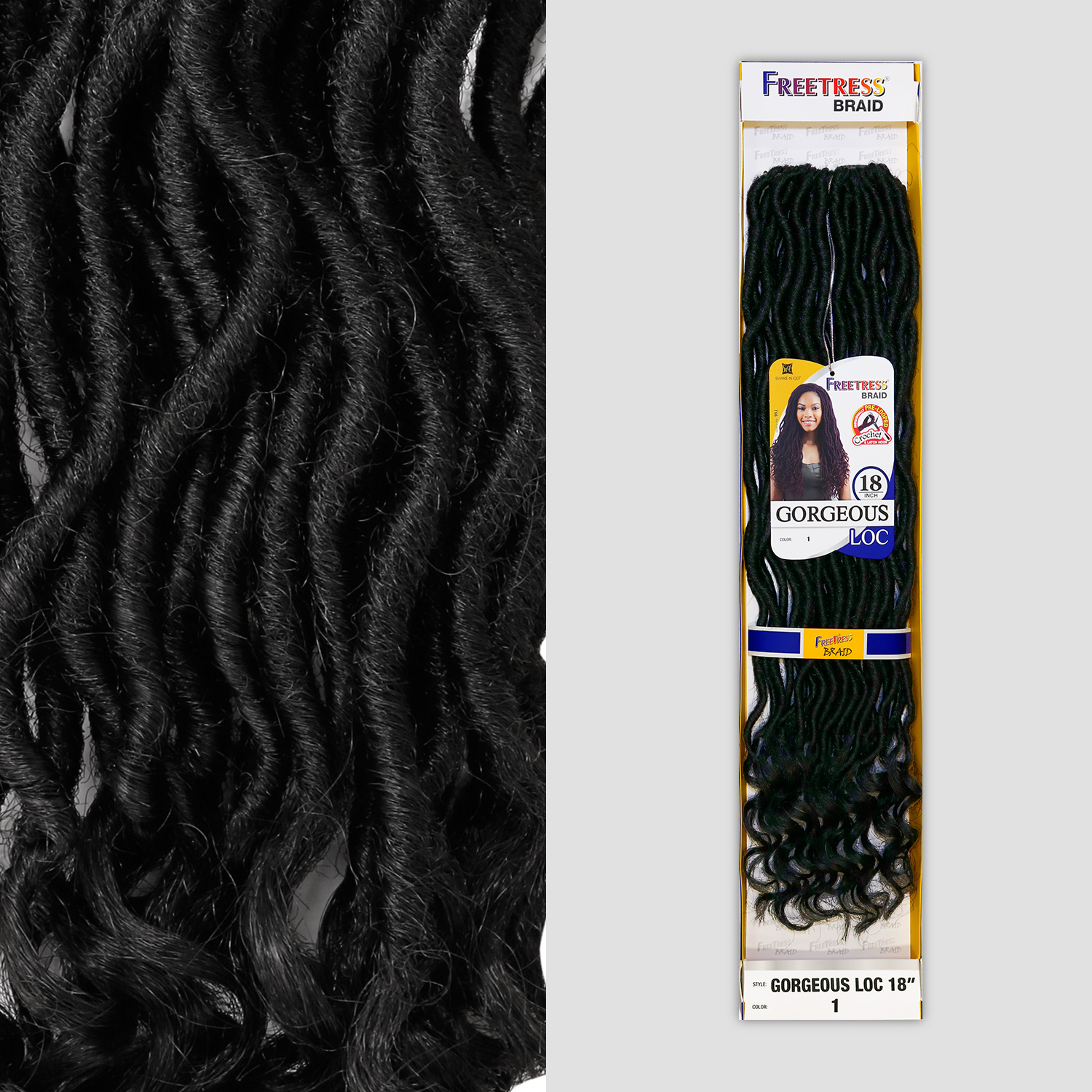 FreeTress Synthetic Hair Crochet Braids Gorgeous Loc 18