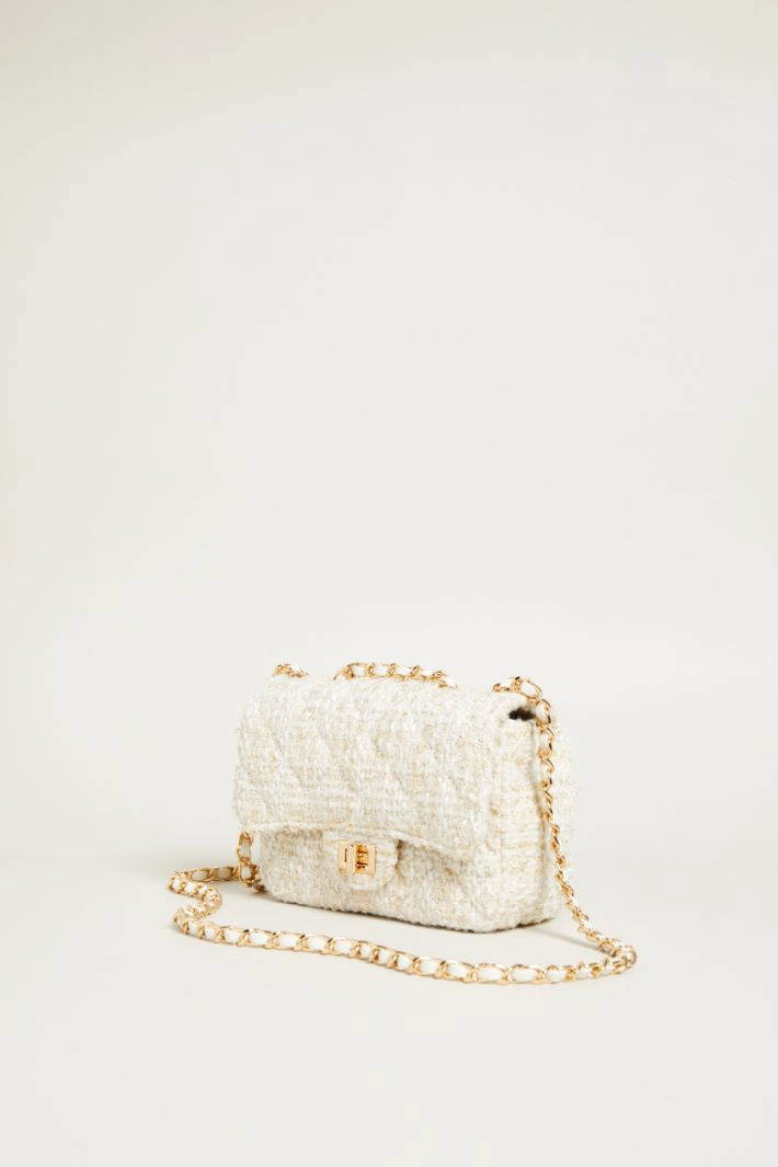 Tweed crossbody bag - MILK GOLD