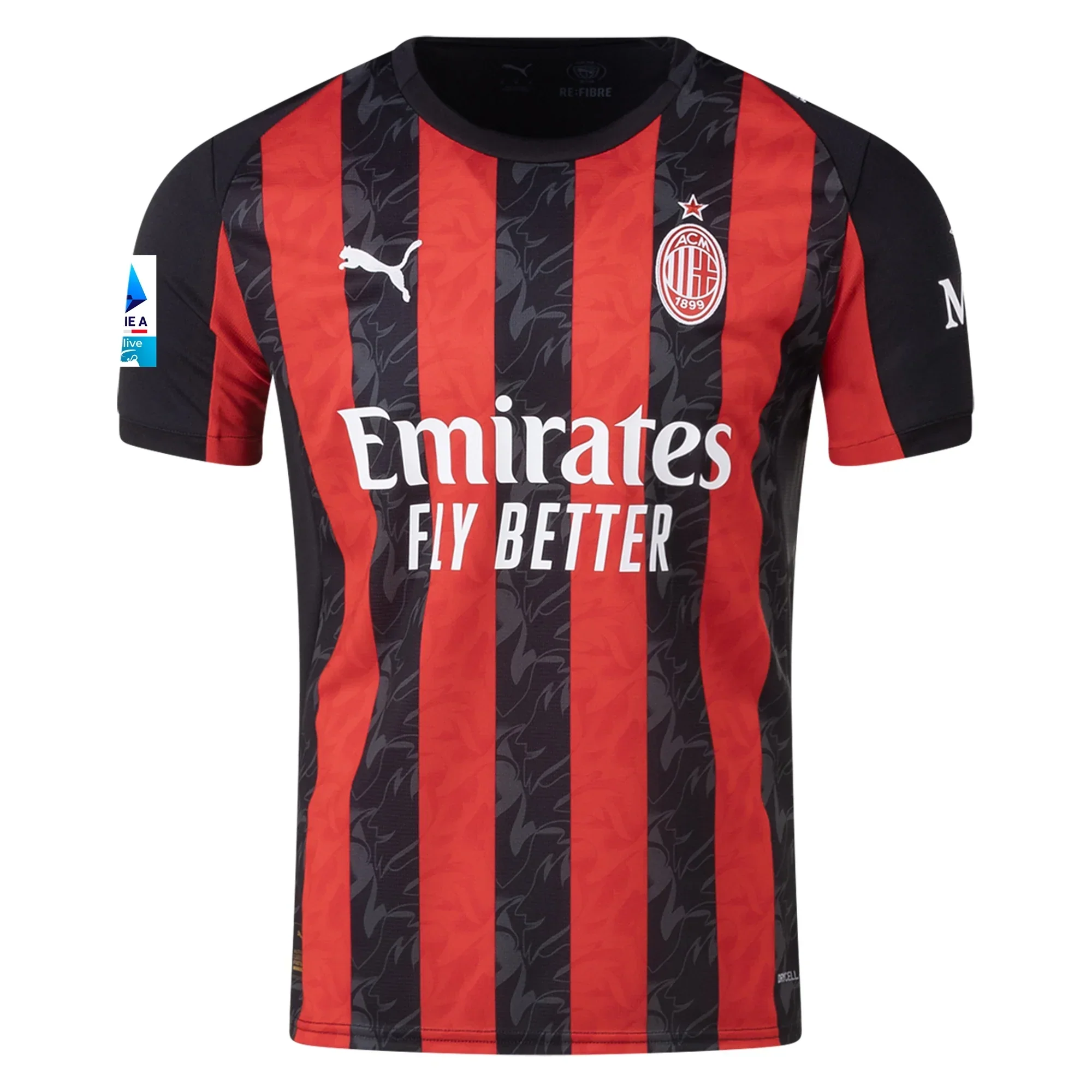 AC Milan Luka Modric Home Jersey w/ Serie A Patch 25/26 (Red/Black)