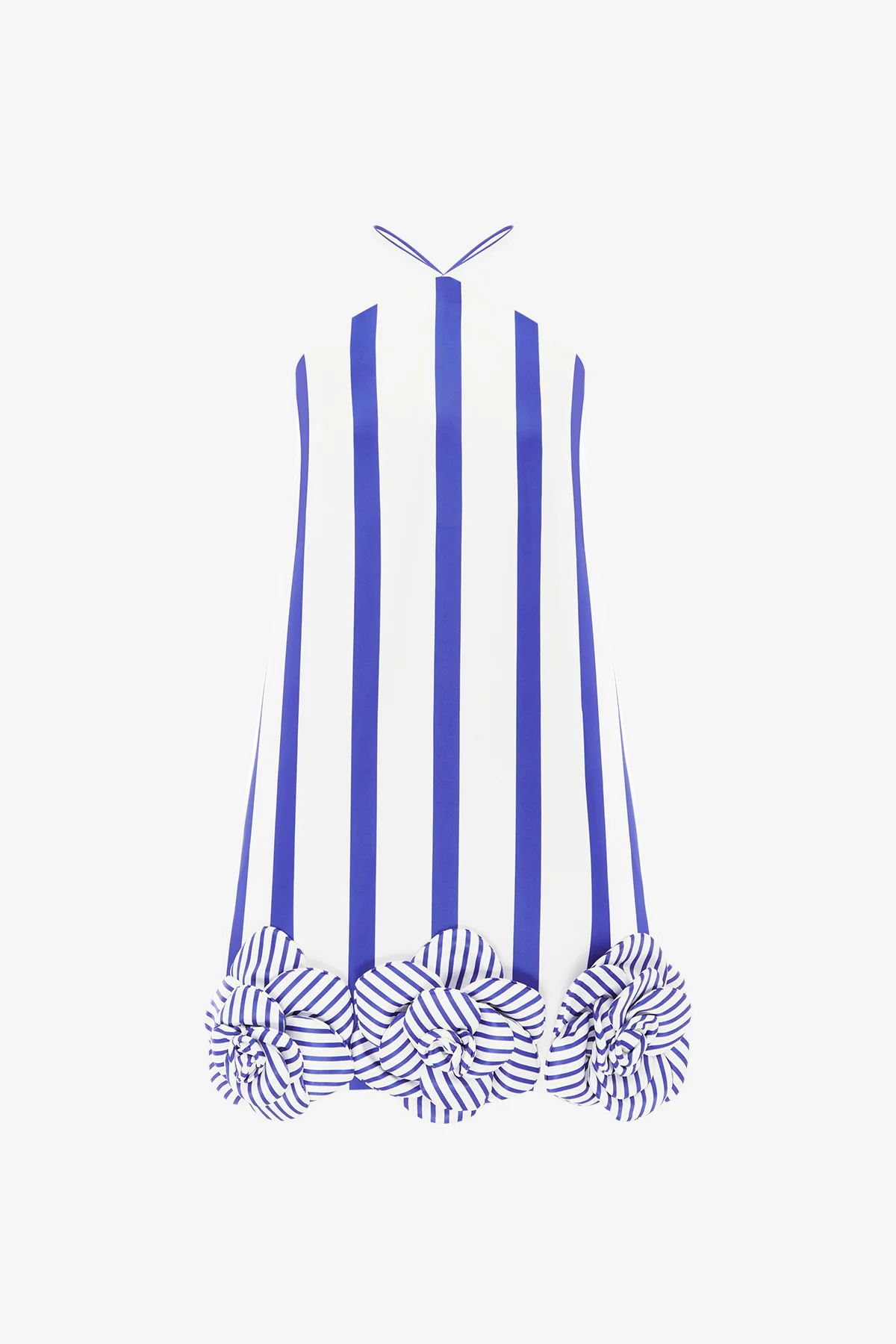 Suzy Striped Halterneck Mini Dress - Navy