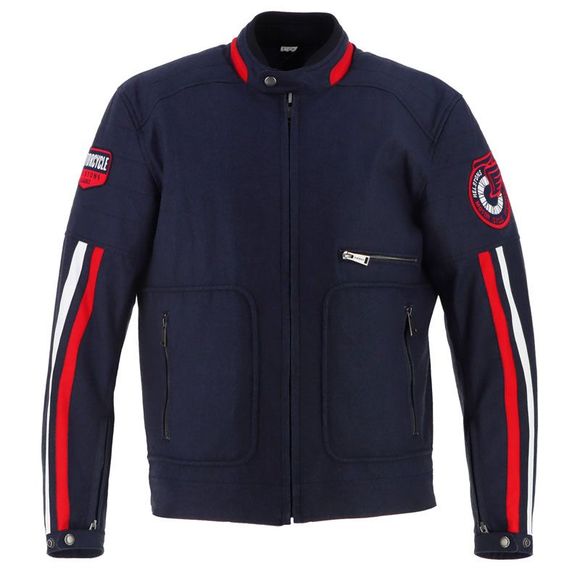 Vulcan - Blue / Red Motorcycle Helstons JacketRef: HS1210