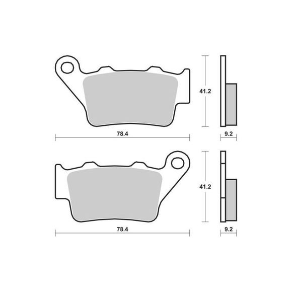 Plaquettes de freins Brembo Sinter Métal Fritté arrièreRef : 07BB02SP