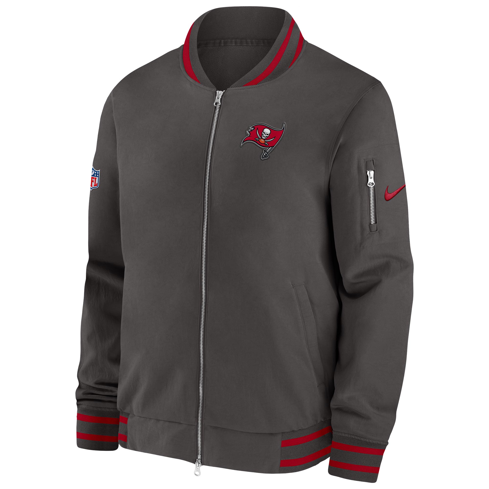 Tampa Bay Buccaneers NFL Sideline Nike Coach Bomber Jacket